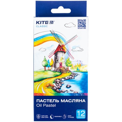 Пастель масляна, 12 кольорів Kite Classic картинка Пастель масляна, 12 кольорів Kite Classic фото