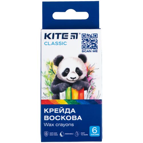 Крейда воскова, 6 кольорів Kite Classic картинка Крейда воскова, 6 кольорів Kite Classic фото