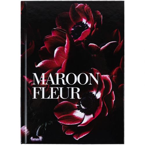 Книга записна тверда обкл. А5, 96 арк. , кліт. , Maroon fleur картинка Книга записна тверда обкл. А5, 96 арк. , кліт. , Maroon fleur фото