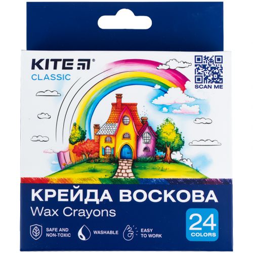 Крейда воскова, 24 кольори Kite Classic картинка Крейда воскова, 24 кольори Kite Classic фото