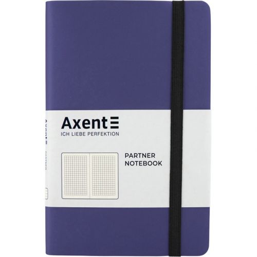 Книга записна Partner Soft, 125*195, 96арк, кліт, т. синя картинка Книга записна Partner Soft, 125*195, 96арк, кліт, т. синя фото