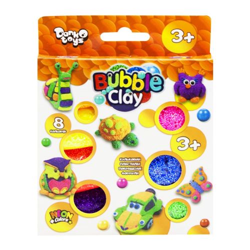 Уцінка. Кульковий пластилін "Bubble Clay" 8 кольорів укр Затвердів картинка Уцінка. Кульковий пластилін "Bubble Clay" 8 кольорів укр Затвердів фото