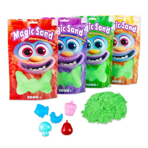 Кінетичний пісок "Magic sand", зелений, 1 кг картинка Кінетичний пісок "Magic sand", зелений, 1 кг фото