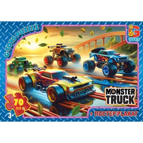 Пазли ТМ "G-Toys" із серії "Монстер траки", 70 ел. картинка Пазли ТМ "G-Toys" із серії "Монстер траки", 70 ел. фото