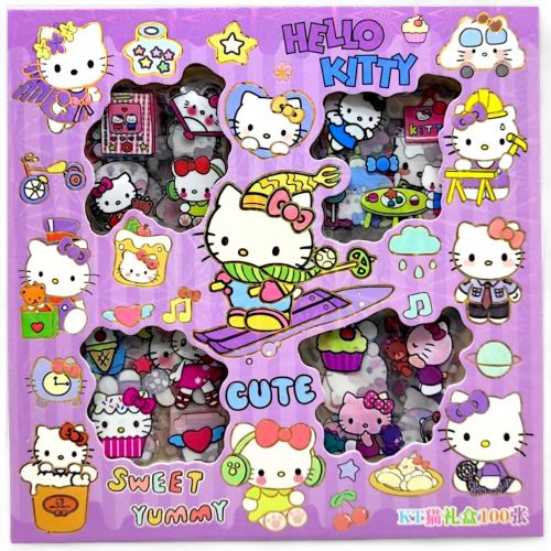 Наліпки "Hello Kitty" (100 листочків 6х6 см з наліпками) вид 2 картинка Наліпки "Hello Kitty" (100 листочків 6х6 см з наліпками) вид 2 фото