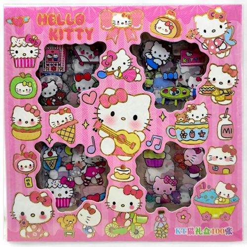 Наліпки "Hello Kitty" (100 листочків 6х6 см з наліпками) вид 3 картинка Наліпки "Hello Kitty" (100 листочків 6х6 см з наліпками) вид 3 фото