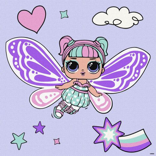Картина за номерами "L. O. L.  Surprise! O. M. G.  Fairies Sweetiefly" 40х40 см фото