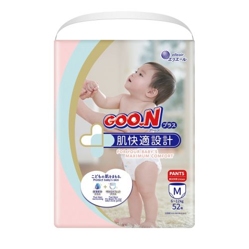 Трусики-підгузки Goo. N Plus для дітей (розмір 3(M), 6-12 кг, 52 шт. ) картинка Трусики-підгузки Goo. N Plus для дітей (розмір 3(M), 6-12 кг, 52 шт. ) фото