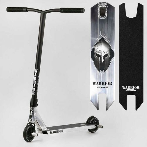 Самокат трюковий "Best Scooter" Warrior, HIC-система, ПЕГИ, алюмінієвий диск та дека, колеса PU, d=120мм, ширина керма 58 см  мініатюра фото 1