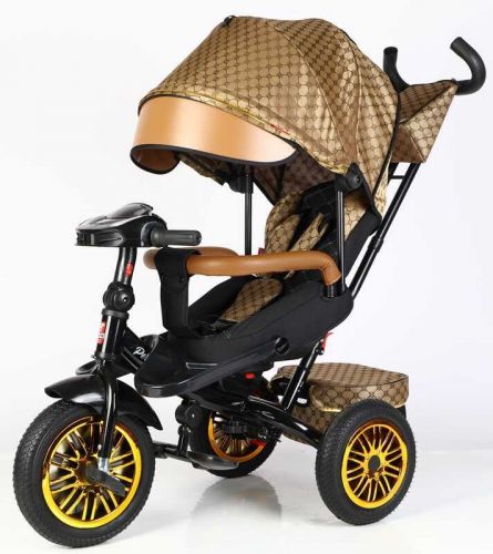 Велосипед 3-х колісний "BestTrike Perfetto" (поворотне сидіння, колеса гумові безкамерні, кошик, фара музична, USB, Bluetooth)  мініатюра фото 1