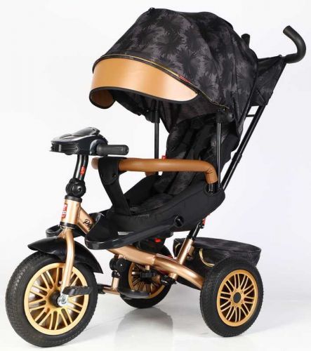 Велосипед 3-х колісний "BestTrike Perfetto" (поворотне сидіння, колеса гумові безкамерні, кошик, фара музична, USB, Bluetooth)  мініатюра фото 1