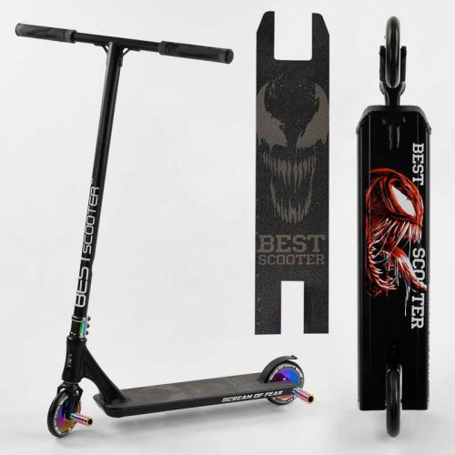Самокат трюковий "Best Scooter" (HIC-система, ПЕГИ, алюмінієвий диск і дека, колеса 120 мм PU, ширина керма - 57 см)  мініатюра фото 1