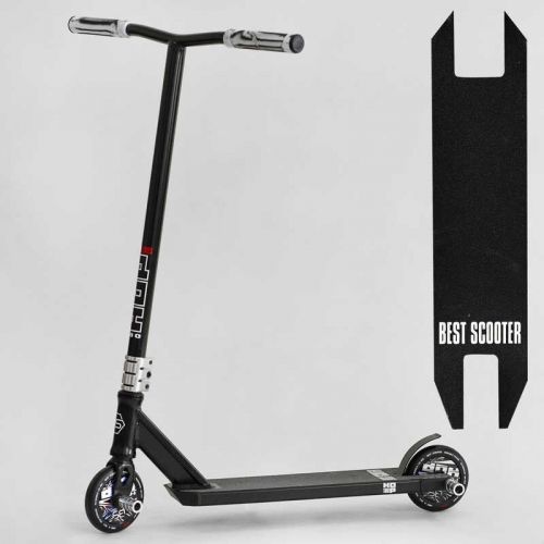 Самокат трюковий "Best Scooter.  HOP" (HIC-система, ПЕГИ, алюмінієвий диск та дека, колеса PU, d=120 мм, ширина керма 58 см)  мініатюра фото 1