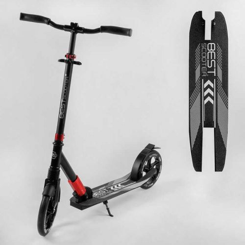 Самокат алюмінієвий "Best Scooter" (колеса PU, d переднього колеса - 230мм, d заднього колеса - 215мм, 1 амортизатор передній, в коробці)  мініатюра фото 1