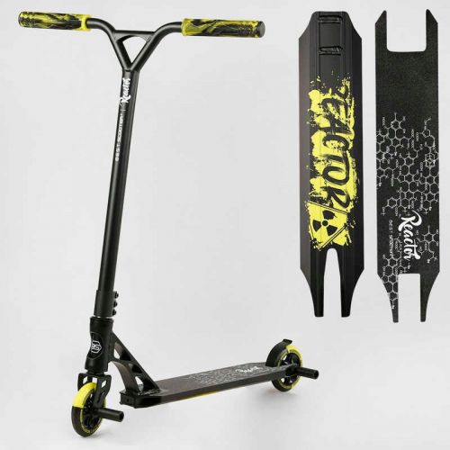 Самокат трюковий "Best Scooter. Reactor" (HIC-система, ПЕГИ, алюмінієвий диск та дека, колеса PU, d=110 мм, ширина керма 55 см)  мініатюра фото 1