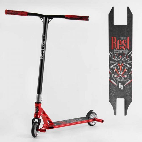 Самокат трюковий "Best Scooter" (HIC-система, ПЕГИ, алюмінієвий диск та дека, АНОДОВАНЕ ФАРБУВАННЯ, колеса PU, d = 110мм, ширина керма - 60 см)  мініатюра фото 1
