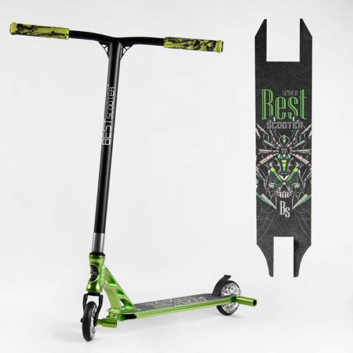 Самокат трюковий "Best Scooter" (HIC-система, ПЕГИ, алюмінієвий диск та дека, АНОДОВАНЕ ФАРБУВАННЯ, колеса PU, d = 110мм, ширина керма - 60 см)  мініатюра фото 1