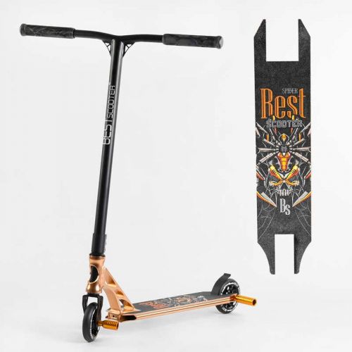 Самокат трюковий "Best Scooter" (HIC-система, ПЕГИ, алюмінієвий диск та дека, АНОДОВАНЕ ФАРБУВАННЯ, колеса PU, d = 110мм, ширина керма - 60 см)  мініатюра фото 1