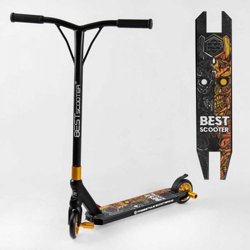 Самокат трюковий "Best Scooter" (HIC-система, Пегі, алюмінієвий диск і дека, колеса PU d-110 мм, ширина керма - 52 см, висота - 83 см)  мініатюра фото 1