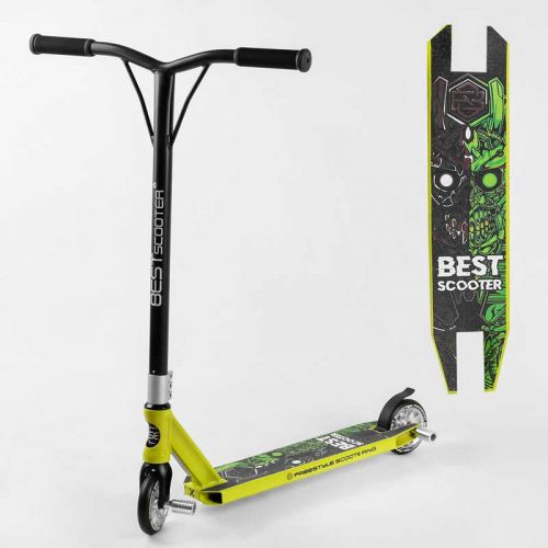 Самокат трюковий "Best Scooter" (HIC-система, Пегі, алюмінієвий диск і дека, колеса PU d-110 мм, ширина керма - 52 см, висота - 83 см)  мініатюра фото 1