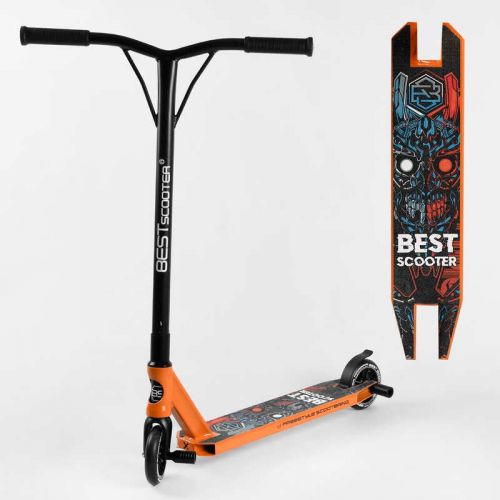 Самокат трюковий "Best Scooter" (HIC-система, Пегі, алюмінієвий диск і дека, колеса PU d-110мм, ширина керма - 52 см, висота - 83 см)  мініатюра фото 1
