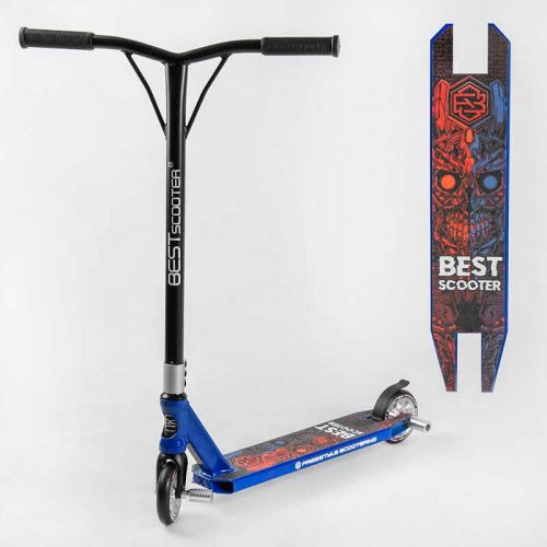 Самокат трюкових "Best Scooter" (HIC-система, ПЕГИ, алюмінієвий диск і дека, колеса PU d-110 мм, ширина керма - 52 см, висота - 83 см)  мініатюра фото 1