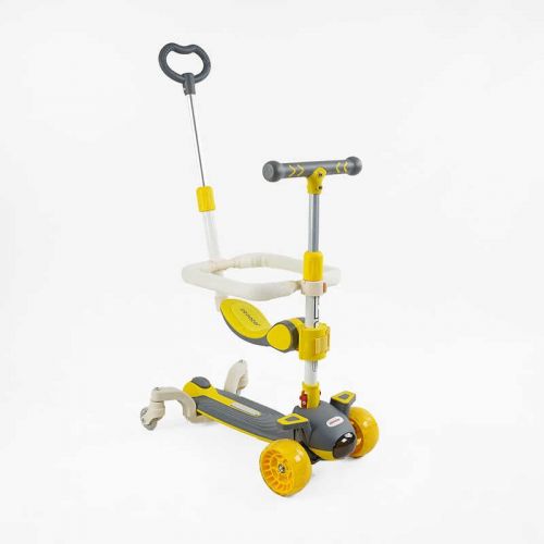 Самокат 5в1 "Skyper" (колеса PU 125х40мм зі світлом, музика та підсвічування платформи, з ДОП.  КОЛЕСАМИ, захисний бампер, в коробці)  мініатюра фото 1