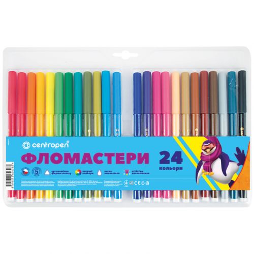 Фломастери 7550/24 ТП, набір 24 шт.  мініатюра фото 1