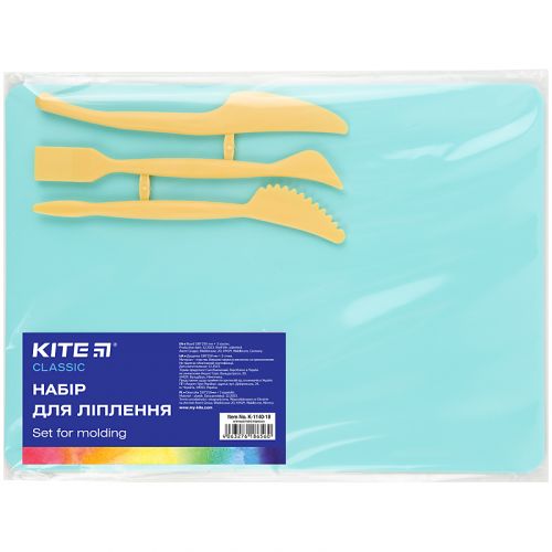 Набір для ліплення(дощ. 180х250мм+3 стеки), м'ятн. Kite Classic мініатюра фото 1 Набір для ліплення(дощ. 180х250мм+3 стеки), м'ятн. Kite Classic мініатюра фото 1