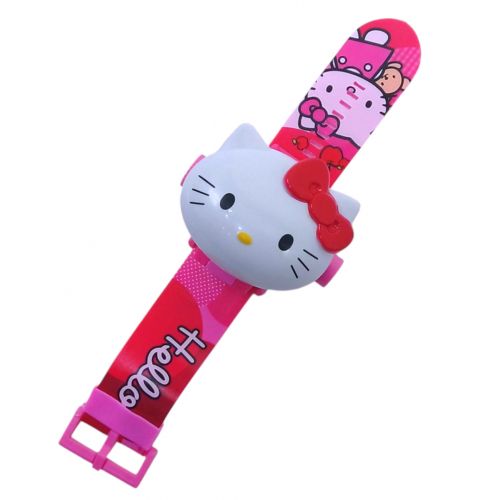 Годинник аніме Hello Kitty герої, проєктор, електронний циферблат, довжина ремінця - 21 см, секундомір  мініатюра фото 1