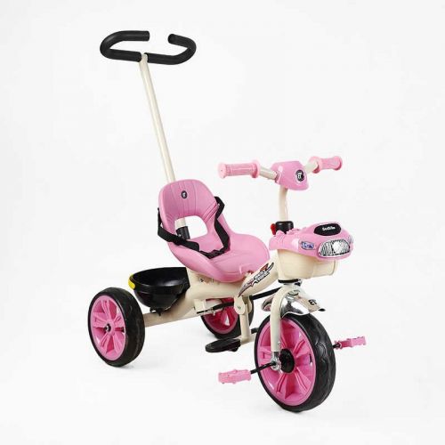 Велосипед 3-х колесный BS-70225 Best Trike колеса EVA переднее 10”, заднее 8”, стальная рама, УКР.  Озвучка, родительская ручка, в коробке  мініатюра фото 1