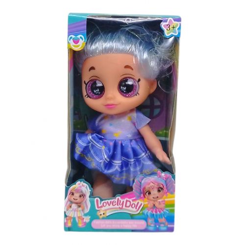 Лялька "Lovely Doll", 22 см, підсвічування, весела пісенька (блакитна)  мініатюра фото 1