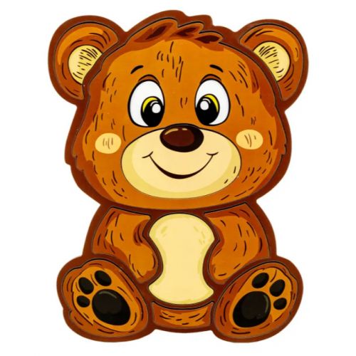 Пазл-складалка "Ведмедик" Puz-22956 PuzzleOk мініатюра фото 1 Пазл-складалка "Ведмедик" Puz-22956 PuzzleOk мініатюра фото 1