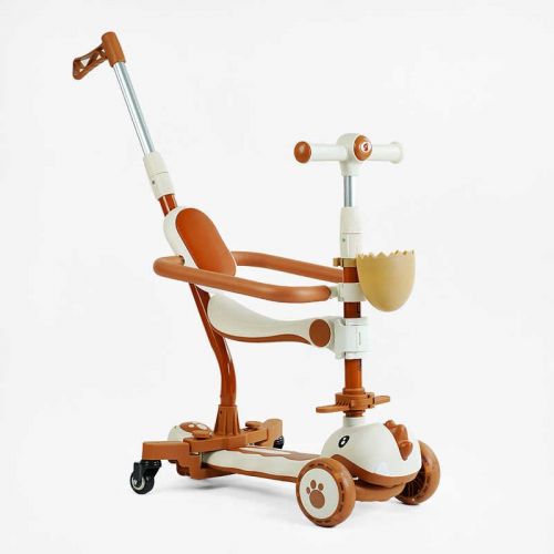 Самокат 5в1 Skyper GL-09077 колеса PU 125х40мм зі світлом, УКР.  МУЗИКА та підсвічування платформи, с ДОП.  КОЛЕСАМИ, захисний бампер, в коробці  мініатюра фото 1