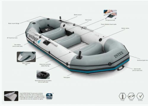 Човен "MARINER" Чотиримісний, Розмір:328x145x48 см мініатюра фото 1 Човен "MARINER" Чотиримісний, Розмір:328x145x48 см мініатюра фото 1