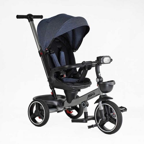 Велосипед "BestTrike Marco" (поворотне сидіння, складне кермо, колеса з прогумованим PU, кошик, телескопічна ручка, фара музична)  мініатюра фото 1