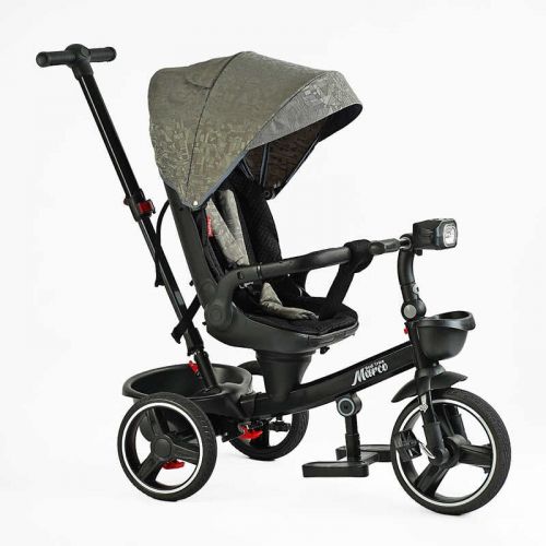 Велосипед 9155 / 318-82 BestTrike Marco (1) поворотне сидіння, складне кермо, колеса з прогумованим PU, кошик, телескопічна ручка, фара музична  мініатюра фото 1