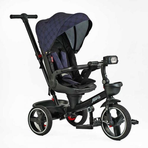 Велосипед "BestTrike Marco" (поворотне сидіння, складне кермо, колеса з прогумованим PU, кошик, телескопічна ручка, фара музична)  мініатюра фото 1