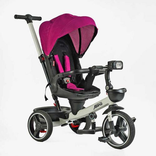 Велосипед "BestTrike Marco" (поворотне сидіння, складне кермо, колеса з прогумованим PU, кошик, телескопічна ручка, фара музична)  мініатюра фото 1