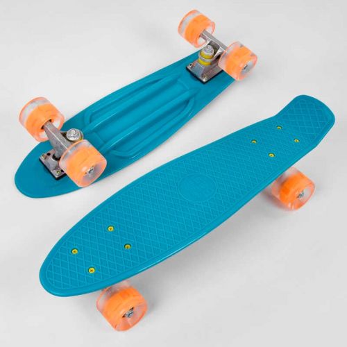 Скейт Пенні борд "Best Board", БІРЮЗОВИЙ, дошка = 55см, колеса PU зі світлом, діаметр 6 см  мініатюра фото 1