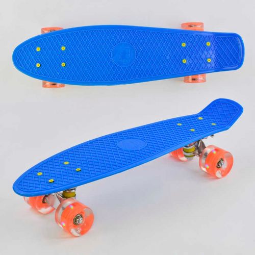 Пенні борд "Best Board" СИНІЙ, дошка = 55см, колеса PU зі світлом, діаметр 6 см  мініатюра фото 1