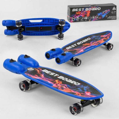 Скейтборд "Best Board" з музикою і димом, USB зарядка, акумуляторні батареї, колеса PU зі світлом 60х45 мм  мініатюра фото 1