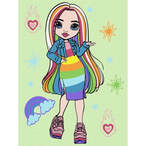 Картина по номерах "Rainbow High Amaya Raine" 30х40 см мініатюра фото 1 Картина по номерах "Rainbow High Amaya Raine" 30х40 см мініатюра фото 1