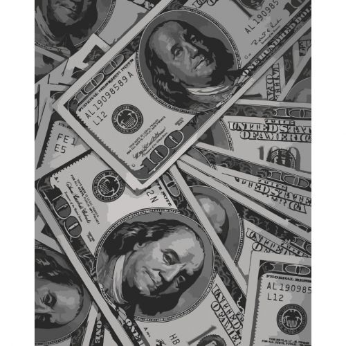 Картина за номерами "Money 40х50 см мініатюра фото 1 Картина за номерами "Money 40х50 см мініатюра фото 1