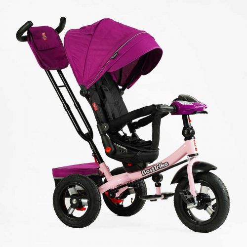 Велосипед 6088 F Best Trike (1) ПОВОРОТНЕ СИДІННЯ, СКЛАДНЕ КЕРМО, ФАРА МУЗИЧНА З USB, Bluetooth НАДУВНІ КОЛЕСА, ПУЛЬТ ВКЛЮЧЕННЯ СВІТЛА І ЗВУКУ  мініатюра фото 1