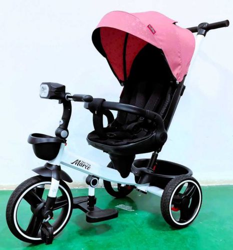 Велосипед 9155 BestTrike Marco (1) поворотне сидіння, складне кермо, колеса з прогумованим PU, кошик, телескопічна ручка, фара музична  мініатюра фото 1