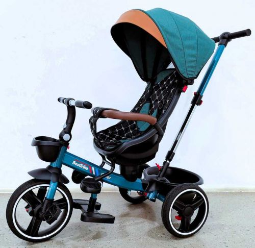Велосипед 6390 BestTrike Oscar (1) ПОВОРОТНЕ СИДІННЯ, КЕРМО СКЛАДАЄТЬСЯ, КОЛЕСА З ПРОГУМОВАНИМ PU, КОШИК, ТЕЛЕСКОПІЧНА РУЧКА  мініатюра фото 1