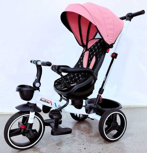 Велосипед 6390 BestTrike Oscar (1) ПОВОРОТНЕ СИДІННЯ, КЕРМО СКЛАДАЄТЬСЯ, КОЛЕСА З ПРОГУМОВАНИМ PU, КОШИК, ТЕЛЕСКОПІЧНА РУЧКА  мініатюра фото 1