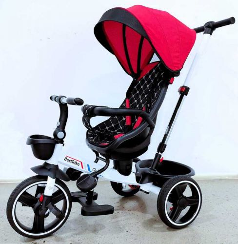 Велосипед 6390 BestTrike Oscar (1) ПОВОРОТНЕ СИДІННЯ, КЕРМО СКЛАДАЄТЬСЯ, КОЛЕСА З ПРОГУМОВАНИМ PU, КОШИК, ТЕЛЕСКОПІЧНА РУЧКА  мініатюра фото 1
