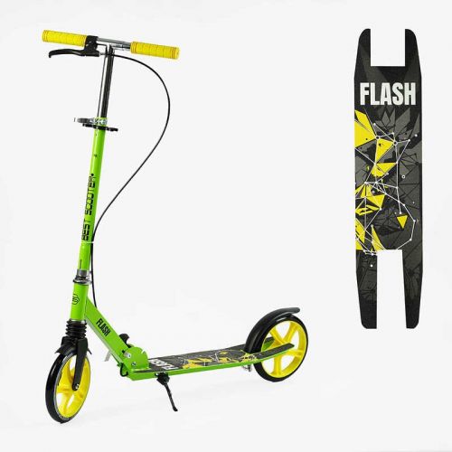 Самокат двухколесный Best Scooter FL-20085 (4) стальная рама, ручной тормоз, колеса PU 200мм, 1 амортизатор передний, в коробке  мініатюра фото 1
